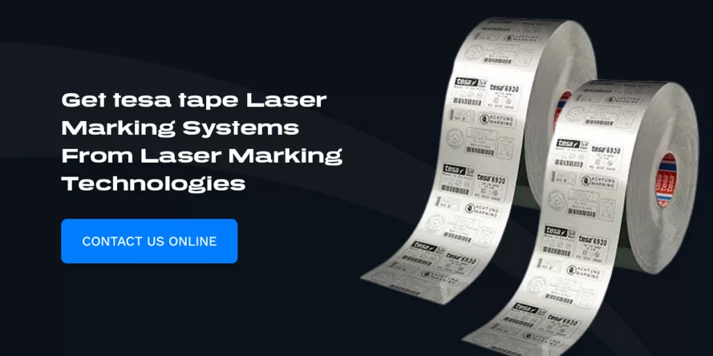 Two rolls of silver and laser marked tessa tape