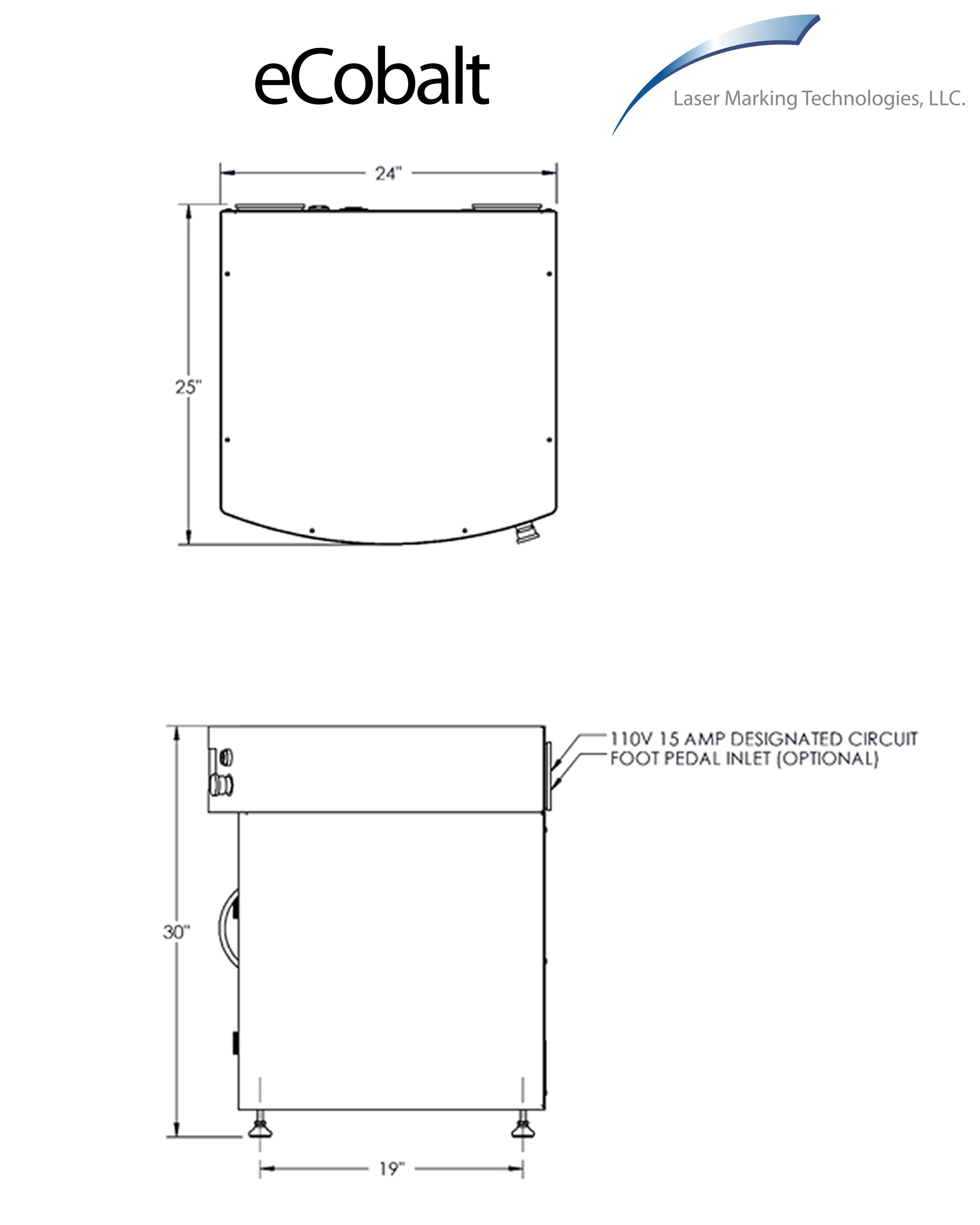 eCobalt laser marking machine diagram and layout