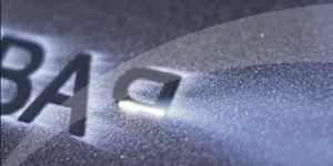 Material being marked by a laser marking system